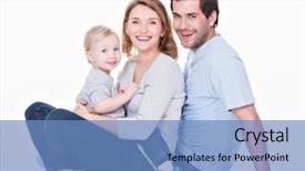  Presentation with child support family law - Theme enhanced with mother father baby - photo of the happy young background and a teal colored foreground