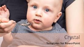  Presentation with mother baby - Beautiful theme featuring mother-feeding-baby-boy backdrop and a lemonade colored foreground