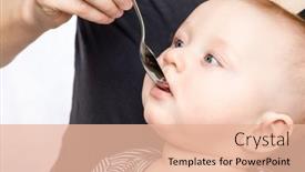  Presentation with mother baby - Cool new presentation theme with mother-feeding-baby-boy backdrop and a lemonade colored foreground