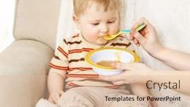  Presentation with cute - Amazing presentation design having mother-feeding-her-happy and a lemonade colored foreground