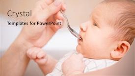  Presentation with vitamin - Beautiful slide deck featuring mother-feeding-newborn-baby backdrop and a lemonade colored foreground