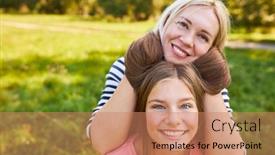  Presentation with children around the world - Slides featuring mother-fooling-around background and a coral colored foreground