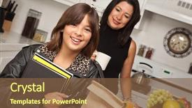  Presentation with education school literature reading - Colorful slide deck enhanced with mother getting ready for school backdrop and a tawny brown colored foreground