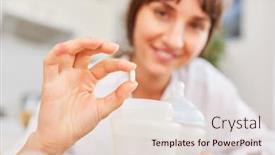  Presentation with vitamin - PPT layouts featuring mother-gives-a-vitamin-tablet background and a lemonade colored foreground