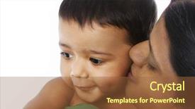  Presentation with mother baby - Audience pleasing presentation consisting of mother holding her lovely baby backdrop and a tawny brown colored foreground