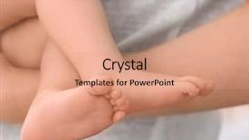  Presentation with mother baby and nurse - Presentation theme enhanced with mother holding newborn baby closeup background and a  colored foreground