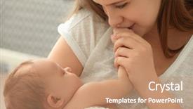  Presentation with mother baby clipart - PPT layouts enhanced with mother holding sleeping newborn baby background and a  colored foreground