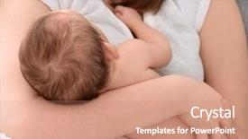  Presentation with mother baby animation - PPT layouts with mother holding sleeping newborn baby background and a  colored foreground