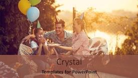  Presentation with birthday cake - Slide deck with mother-holds-a-birthday-cake background and a red colored foreground