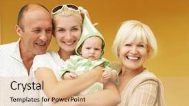  Presentation with outdoors - Slides featuring mother hood - happy family outdoors background and a  colored foreground