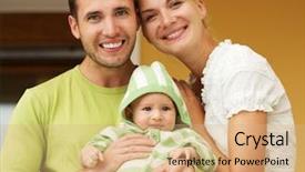  Presentation with family genealogy - PPT layouts with mother hood - happy family outdoors background and a  colored foreground