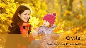  Presentation with eleanor and park - Beautiful presentation theme featuring mother in the autumn park backdrop and a gold colored foreground