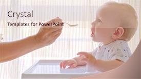  Presentation with mom baby - Slides featuring mother-is-feeding-a-baby background and a lemonade colored foreground