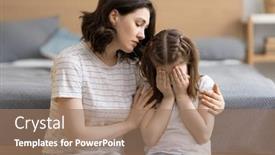  Presentation with crying - Slide deck enhanced with mother-is-feeling-sorry background and a coral colored foreground