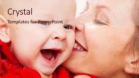  Presentation with mother baby clipart - Amazing presentation design having mother kissing her dear baby backdrop and a lemonade colored foreground