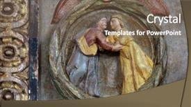  Presentation with rosary - Colorful slide deck enhanced with mother maria - visitation mysteries of the rosary backdrop and a  colored foreground