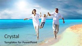  Presentation with family - Cool new presentation with happy young family having fun backdrop and a light blue colored foreground