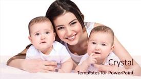  Presentation with happy baby - Amazing theme having mother playing with her baby backdrop and a lemonade colored foreground