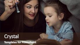  Presentation with fairy tales - Audience pleasing theme consisting of mother reading fairy tales book backdrop and a  colored foreground