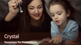  Presentation with fairy tales - Colorful PPT layouts enhanced with mother reading fairy tales book backdrop and a  colored foreground