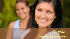  Presentation with parenting - Cool new presentation design with mother smiling with teen daughter in background parenting outdoors relaxing backdrop and a red colored foreground