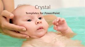  Presentation with newborn baby - Presentation theme enhanced with mother-teaches-a-newborn-baby background and a lemonade colored foreground