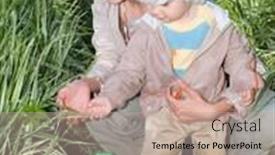  Presentation with mother child - Slide set enhanced with mother-teaching-botany-her-child background and a coral colored foreground