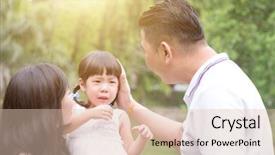  Presentation with crying - Presentation theme enhanced with mother tears - parents comfort crying daughter background and a lemonade colored foreground