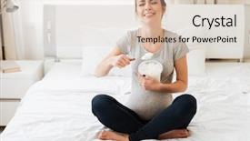  Presentation with pregnant woman in hospital - Colorful presentation enhanced with mother tears - upset pregnant young woman sitting backdrop and a lemonade colored foreground