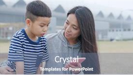  Presentation with retail smart phone - Slide set with mother use of smart phone background and a seafoam green colored foreground