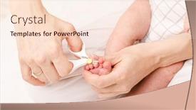  Presentation with trim - Slide set featuring mother-uses-special-baby-nail background and a lemonade colored foreground