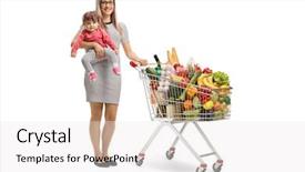  Presentation with mother baby - Theme having mother with a baby background and a white colored foreground