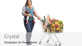  Presentation with baby food - Slides consisting of mother-with-a-baby background and a white colored foreground