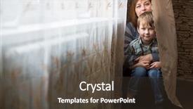  Presentation with room - Beautiful presentation design featuring mother with a young son backdrop and a tawny brown colored foreground