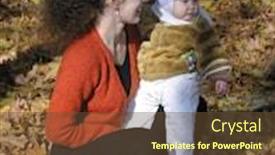  Presentation with mother baby - Slide set enhanced with mother-with-baby-sit background and a tawny brown colored foreground