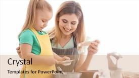  Presentation with kitchen remodelig - Amazing presentation having mother with daughter sifting flour backdrop and a  colored foreground