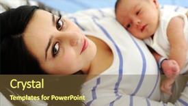  Presentation with newborn baby - Audience pleasing presentation consisting of mother with her newborn baby backdrop and a tawny brown colored foreground