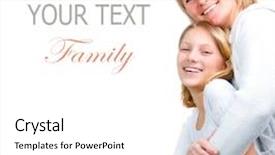  Presentation with daughter - Slides enhanced with mother with her teenage daughter background and a white colored foreground