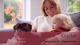  Presentation with energy crisis - Presentation theme having mother-with-son-sitting-under background and a  colored foreground