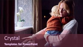  Presentation with energy crisis - PPT layouts consisting of mother-with-son-trying background and a tawny brown colored foreground