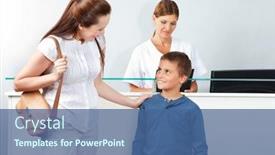  Presentation with pediatrician - Slide deck consisting of mother-with-son background and a ocean colored foreground