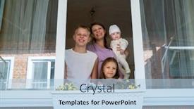  Presentation with woman child - Presentation featuring mother-woman-with-a-newborn background and a light blue colored foreground