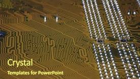  Presentation with motherboard - Amazing presentation theme having motherboard backdrop and a tawny brown colored foreground