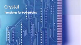  Presentation with motherboard - Slide set featuring informatic security - motherboard background and a teal colored foreground