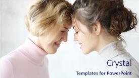  Presentation with maternity - Presentation design having motherhood maternity femininity concept tender background and a sky blue colored foreground