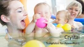  Presentation with mothers - PPT layouts enhanced with mothers and their kids having background and a yellow colored foreground