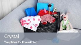  Presentation with diaper - Amazing slide deck having mothers bag with accessories backdrop and a gray colored foreground