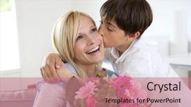  Presentation with birthday boy - PPT layouts featuring fun happy enjoy laugh emotion concept background and a gray colored foreground