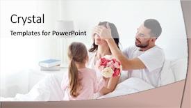  Presentation with happy holidays - PPT layouts having mothers day - people family holidays and morning background and a sky blue colored foreground