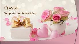  Presentation with mothers day - Beautiful slides featuring mothers day gift and flower backdrop and a cream colored foreground
